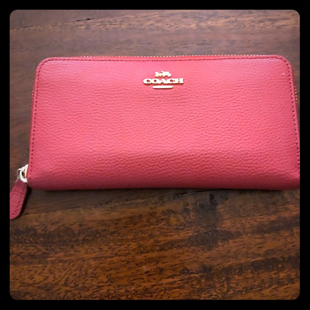 Coach zip around wallet